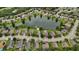 Overhead shot highlighting the home's central location near the serene lake and community amenities at 2334 50Th Street E Cir, Palmetto, FL 34221