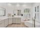 Bright bathroom with white cabinets, soaking tub, and plantation shutters for natural light at 2914 Dick Wilson Dr, Sarasota, FL 34240