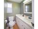 Bathroom features a vanity with white countertops, and a toilet at 3468 Roslyn Rd, Venice, FL 34293
