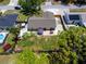 Aerial view of home showcasing spacious backyard at 4076 Vana Dr, Sarasota, FL 34241