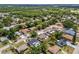 Beautiful aerial view of a residential neighborhood with mature trees and houses with backyard pools at 4076 Vana Dr, Sarasota, FL 34241