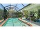 Beautiful screened pool area with lush tropical plants creating a private outdoor oasis at 4612 4Th E Ave, Bradenton, FL 34208