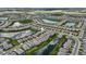 Scenic aerial view showcasing the community's layout, featuring homes, lakes, and landscaping at 4971 Oyster Pearl St, Bradenton, FL 34211