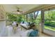 Inviting sunroom filled with natural light, comfortable seating, and views of lush greenery at 5109 28Th W St, Bradenton, FL 34207