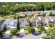 Aerial view of a home with a red marker in a suburban neighborhood with tree-lined streets at 7113 Park Tree Dr, Tampa, FL 33625
