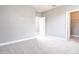 Spacious bedroom features neutral gray walls, carpet, and access to a walk-in closet at 7113 Park Tree Dr, Tampa, FL 33625