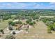 Panoramic aerial shot capturing the estate with paddocks, residential buildings, and beautiful countryside at 12714 Tyler Run Ave, Odessa, FL 33556