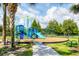 Modern playground with slide and other climbing equipment in a neighborhood park at 16943 Rosedown Gln, Parrish, FL 34219