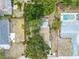 Overhead aerial perspective shows this property with a defined lot line, mature trees, and surrounding neighborhood at 3205 33Rd Street W Ct, Bradenton, FL 34205