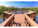 Picturesque wooden dock, perfect for relaxing and enjoying waterfront views at 3409 10Th W Ln, Palmetto, FL 34221