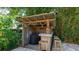 Poolside bar with rustic design, featuring a grill, stools, and nautical decor at 5238 Susan Ave, Sarasota, FL 34231