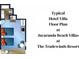 Hotel villa floor plan at Jacaranda Beach Villas at The Tradewinds Resort at 5500 Gulf Blvd # 6248, St Petersburg, FL 33706