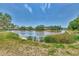 Scenic view of the community's central pond surrounded by lush green landscaping and residences at 5651 Golf Pointe Dr # 5651, Sarasota, FL 34243
