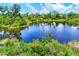 Beautiful lake reflecting the sky and surrounded by lush greenery, creating a peaceful natural setting at 6125 Anise Dr, Sarasota, FL 34238