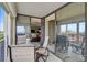 Balcony with table and chairs for relaxing and enjoying the view of the waterway at 6372 Palma Del Mar S Blvd # 503, St Petersburg, FL 33715