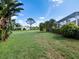 Expansive backyard featuring a well-maintained lawn and mature trees, perfect for outdoor activities at 6643 Butlers Crest Dr, Bradenton, FL 34203