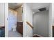 Hallway leading to bathroom featuring shower/tub combo at 8930 Bloomfield Blvd, Sarasota, FL 34238