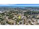 Panoramic aerial view showcasing the neighborhood, proximity to the coast, and the community at 112 E Marland Ct, Nokomis, FL 34275