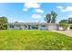 Charming single-story home with blue door and shutters, manicured lawn, and two-car garage at 1723 Laramie St, Sarasota, FL 34231