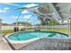 Enjoy this inviting kidney-shaped pool inside a screened enclosure and surrounded by lush landscaping at 1723 Laramie St, Sarasota, FL 34231
