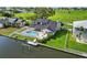 Aerial view of the property showing the pool, and waterfront location with easy access to open water at 4506 17Th W St, Palmetto, FL 34221