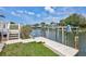 Ground level shot of the dock and canal looking out to the open water at 4506 17Th W St, Palmetto, FL 34221