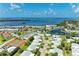 Stunning aerial view of a beautiful community with waterfront and lush landscaping at 4736 Independence Dr # 4736, Bradenton, FL 34210
