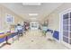 Bright hallway area with tile flooring and information boards, accented with blue trim at 4736 Independence Dr # 4736, Bradenton, FL 34210
