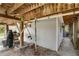 This exterior under view shows the support structure and useful utility space at 5403 Fleming St, Port Charlotte, FL 33981