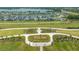 Aerial view showcasing a well-planned community with walking paths, lush green spaces, and a beautiful lake at 5475 Summit Gln, Bradenton, FL 34203