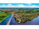 Aerial view of community waterway and residential neighborhood at 5646 Simonton St, Bradenton, FL 34203