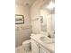 Clean bathroom with modern fixtures, a vanity sink, and ample space for comfort at 5711 Bentgrass Dr # 19-203, Sarasota, FL 34235