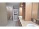 Bathroom featuring a toilet, glass-enclosed shower, and vanity with mirror at 6238 Angus Valley Dr, Wesley Chapel, FL 33544