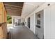Spacious patio area with seating and access doors at 6406 Lincoln Rd, Bradenton, FL 34203