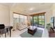 Inviting living area with a sliding glass door to the patio offering scenic backyard views at 6756 Chester Trl, Lakewood Ranch, FL 34202
