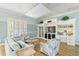 The well-appointed community clubhouse with comfortable seating and a cozy library at 7314 Hamilton Rd, Bradenton, FL 34209
