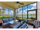 Relaxing screened lanai featuring comfortable seating and picturesque lake view, perfect for outdoor enjoyment at 7911 Grand Estuary Trl # 102, Bradenton, FL 34212