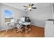 Office space with wood floors, ceiling fan, and a window with a view at 1234 Harbour Blue St, Ruskin, FL 33570