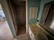 Outdated bathroom with a vanity and walk-in shower, ready for renovation at 13017 Club Dr, Hudson, FL 34667
