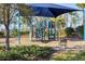 Community playground features a covered play structure with slides, stairs, and climbing elements at 2105 Grand Flora Trl, Bradenton, FL 34208
