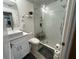 Stylish bathroom featuring a glass shower, floating vanity, and modern fixtures for a spa-like experience at 3272 Lake Bayshore Dr # 515, Bradenton, FL 34205