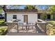 Wooden deck with a view of the yard at 3428 Mineola Dr, Sarasota, FL 34239