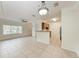 Open floor plan with living area leading to the kitchen at 4802 51St W St # 808, Bradenton, FL 34210