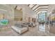 Grand lobby with marble floors, soaring ceilings, and stylish contemporary furnishings at 5187 Barnett Cir, Lakewood Ranch, FL 34211