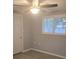 Bedroom with wood floors and a ceiling fan at 5325 Murdock Ave, Sarasota, FL 34231