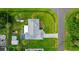 Overhead view of the house, showing the roof, backyard, and driveway at 5329 Ansonia Ter, North Port, FL 34287