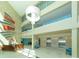 Modern lobby with comfortable seating, a reception desk, and convenient elevator access at 988 Blvd Of The Arts # 1016, Sarasota, FL 34236