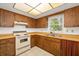 Kitchen with light countertops, wood cabinets, and an electric stove at 1862 Rita St, Sarasota, FL 34231