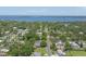 Scenic aerial shot of a residential area, highlighting its proximity to the water and the layout of the streets at 304 34Th W St, Bradenton, FL 34205