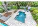 Backyard view of the private in-ground pool at 315 Magnolia Ave, Anna Maria, FL 34216